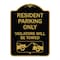 Signmission Resident Parking Violators Towed W/ Vehicle Towing Heavy-Gauge Alum Sign, 18" x 24", BG-1824-22980 A-DES-BG-1824-22980 - alternate 1